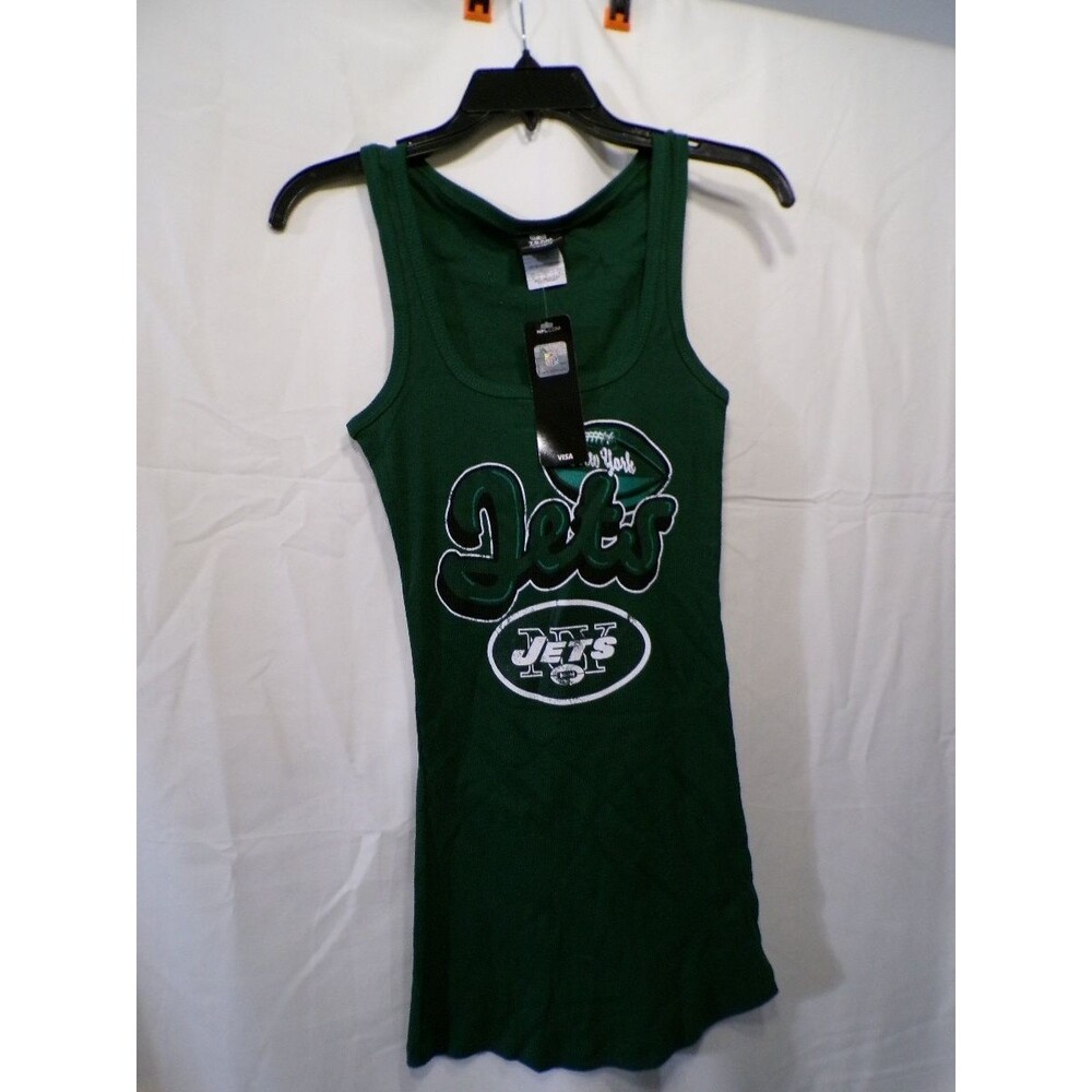 Jets Women's Tank Top Team Apparel Green M Scoop Neck